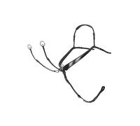 LeMieux Kudos Bridge Breastplate - Soft Padded Leather - Detachable Running Martingale - Black - Full