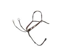 LeMieux Kudos Bridge Breastplate - Soft Padded Leather - Detachable Running Martingale - Havana - Full