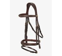 LeMieux Kudos Competition Flash Bridle Soft Padded Anatomical Stitch Black/Brown