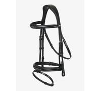 LeMieux Kudos Competition Flash Bridle Soft Padded Anatomical Stitch Black/Brown