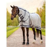 LeMieux Kudos Gladiator Fly Rug - Equestrian Horse Turnout Fly Rug - Extended Belly Flap - Grey - 6ft