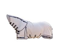LeMieux Kudos Gladiator Fly Rug - Breathable Fly and UV Protection - Water-repellent and Quick-drying - Extended belly flap - Grey - Size 5 Feet 9 Inches