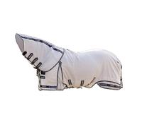 LeMieux Kudos Gladiator Fly Rug - Breathable - UV Protection - Water Repellent and Quick Drying - Extended Belly Flap - Grey - 7ft0