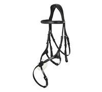 LeMieux Kudos Grackle Bridle - Soft Leather - Reins Sold Separately - Black - Full