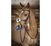 LeMieux Kudos Grackle Bridle - Soft Leather - Reins Sold Separately - Havana - Cob