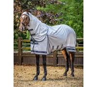 LeMieux Kudos Shower Pro Waterproof Fly Rug - Breathable Ripstop Fabric - AntiStatic - Full Neck - Grey - 5ft6ins