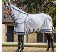LeMieux Kudos Shower Pro Waterproof Fly Rug - Breathable Ripstop Fabric - AntiStatic - Full Neck - Grey - 7ft