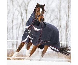 LeMieux Kudos Storm-Tek Mediumweight Medium 200g Turnout Rug + Hood 4'9-7'3 Navy