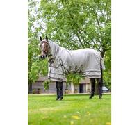 LeMieux Kudos Sweet Itch Rug Stone - Turnout Fly Rug - Durable & Lightweight - Full Belly Coverage - Stone - 6ft9ins