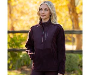 LeMieux Ladies Clara Hybrid Fleece - Damson - Burgundy - Size: UK8