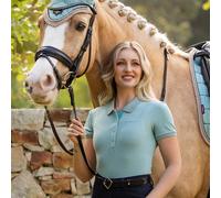 LeMieux Ladies Classique Polo Shirt - Aqua - Aqua - Size: UK8