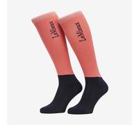 LeMieux Ladies Competition Socks 2 Pack - Cranberry - Red - Size: Medium