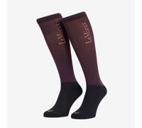 LeMieux Ladies Competition Socks 2 Pack - Damson - Burgundy - Size: Medium
