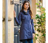 LeMieux Grace Long Rain Jacket - Durable Waterproof Coating and Taped Seams - Longline - Lightweight and Breathable - Zipped Back Vent Gusset for Riding (Dusk Blue, 14)