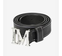 LeMieux Ladies Monogram Leather Belt Black - Black - Size: Small