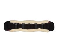 LeMieux Lambswool Dressage Girth Cover - Natural Wool/Black Fabric, 85 X 15 cm