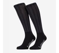 LeMieux Large Ladies Aspen Houndstooth Sock - Black