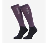 LeMieux Large Ladies Competition Socks 2 Pack - Juniper - Purple