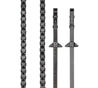 LeMieux Leather Laced Reins - Brown/Silver Full