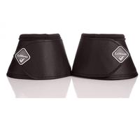 LeMieux Leather WrapRound Overreach Horse Boots - Over Reach or Bell Boots for Horses - Protective Gear and Training Equipment - Equine Boots, Wraps & Accessories (Black/Large)