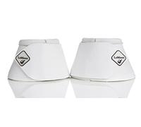 LeMieux Leather WrapRound Overreach Horse Boots - Over Reach or Bell Boots for Horses - Protective Gear and Training Equipment - Equine Boots, Wraps & Accessories (White/Medium)