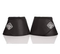 LeMieux Leather WrapRound Overreach Horse Boots - Over Reach or Bell Boots for Horses - Protective Gear and Training Equipment - Equine Boots, Wraps & Accessories (Black/Medium)