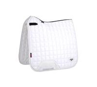 LeMieux Dressage Loire Classic Square Saddle Pad - Saddle Pads for Horses - Equestrian Riding Equipment and Accessories (White - Large)