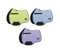 LeMieux Loire Classic GP Square in Kiwi - Woven Satin Fabric - Breathable & Soft - Bamboo Lining - Saddle Pads for Horses - Equestrian Riding Equipment and Accessories - Large