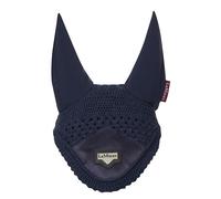 LeMieux Loire Ear Bonnet with Soft Lycra Ears - Close Knit Crochet - Comfortable Fit Equestrian Mask - Sport Horse Wear Fly Protection - Navy - Small