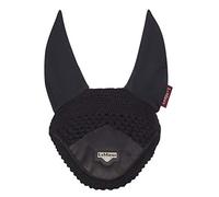 LeMieux Loire Fly Hood for Horses - Black - Stylish Hand Knitted Crotchet - Soft & Stretchy - Large