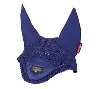 LeMieux Loire Fly Hood for Horses - Ink Blue - Stylish Hand Knitted Crotchet - Soft & Stretchy - Medium