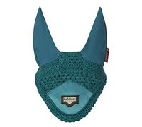 LeMieux Loire Fly Hood for Horses - Peacock - Stylish Hand Knitted Crotchet - Soft & Stretchy - Large