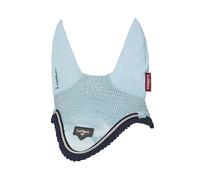 LeMieux Loire Fly Hood with Soft Lycra Ears - Close Knit Crochet - Comfortable Fit Equestrian Mask - Glacier - Medium