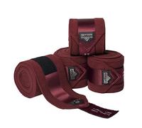 LeMieux Loire Horse Fleece Polo Bandages in Rioja with Luxurious Satin End-Detail - Equestrian Protection Footwear - Full