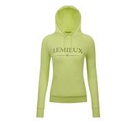 LeMieux Luxe Hoodie in Kiwi - Woman's Plain Hoodie - Lightweight - Long Sleeve Pullover Sweatshirt - Front Zip Pocket - Super Soft - UK 10