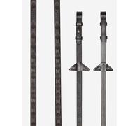 LeMieux Magna Grip Rubber Reins - Textured Thumb Shape Grip - Martingale Stoppers - Brown/Brass - Full