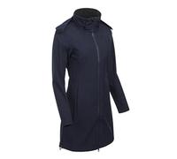 LeMieux Maisie Lightweight Riding Jacket in Navy - Waterproof - 2 Way Zip - Taped Seams - Coat with Side Vents & Removable Hood - UK 18