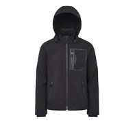 LeMieux Mens Softshell Jacket Black -Water Resistant - Detachable Hood - Black - XLarge