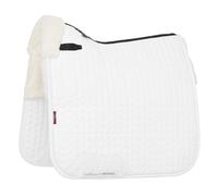 LeMieux Merino+ Half Lined Suede Dressage Square - White - Size: Medium