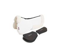 LeMieux Merino+ ProSorb 2 Pocket Half Pad - White/White Medium