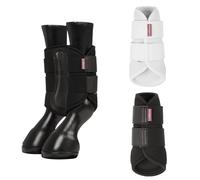 LeMieux Mesh Brushing Boots - Pair of Tough & Durable Boots - Fits Front or Back - White - Medium