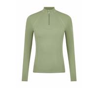LeMieux Mia Mesh Long Sleeve Base Layer - Slim Fit - Sweat Wicking Breathable Fabric - 50+ UV Protection - Thyme - UK 12