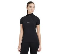 LeMieux Mia Mesh Short Sleeve Base Layer - Womens Equestrian Horse Riding Top - Black - UK14