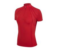 LeMieux Mia Mesh Short Sleeve Base Layer - Womens Equestrian Horse Riding Top - Chilli Red - UK12