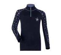 LeMieux Mini Base Layer Top - My Long Sleeve Athletic Thermal Shirts - Equestrian Apparel & Gear for Horseback Riding (Indigo/3-4 Years)