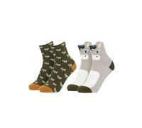 LeMieux Mini Childrens Character Socks 2pk - Donkey 13-3