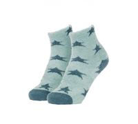 LeMieux Mini Childrens Sasha Star Fluffies Socks - Petrol 13-3