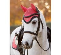 LeMieux Mini Classic Fly Hood-Suitable for 11.2-13hh Ponies - Cranberry - S | Equestrian Horse Riding Fly Hood - Sits Under Bridle Headpiece - Complete Your Matchy Matchy Set