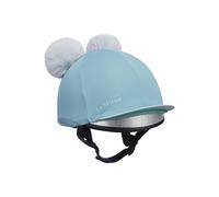 LeMieux Mini Double Pom Childrens Hat Silk - Detachable Pom Poms (Lagoon)