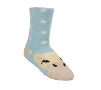 LeMieux Mini Fluffy Character Socks - Lemon - Super Soft and Fluffy - Perfect for under wellies - UK 6-9